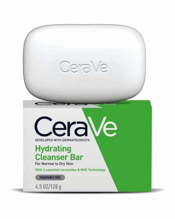 CeraVe Hydrating Cleanser Bar with Hyaluronic Acid and Ceramides for Normal to Dry Skin 128g​