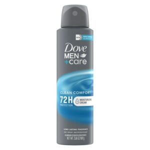 Dove Men+Care Long Lasting Antiperspirant Deodorant Dry Spray, Clean Comfort, 3.8 oz