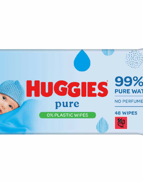 Huggies Pure Baby Wipes 0% Plastic 48s single pack