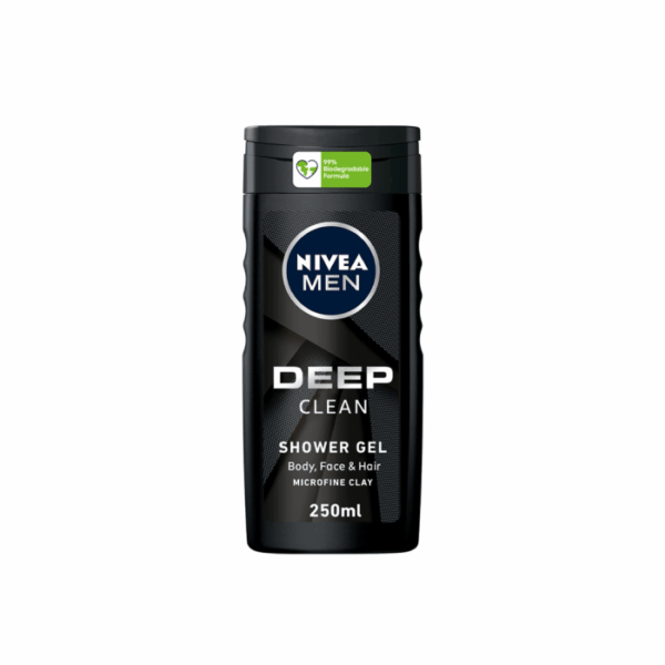 Nivea Men 3 in 1 Shower Gel 250ml – Deep Clean
