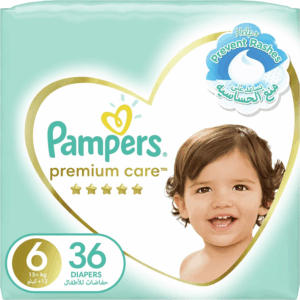 Pampers Premium Protection Diapers, Size 6, 13+Kg, 64 Baby Diapers