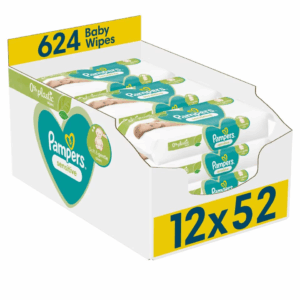Pampers Sensitive Baby Wipes Plastic Free 12 Packs = 624 Baby Wet Wipes