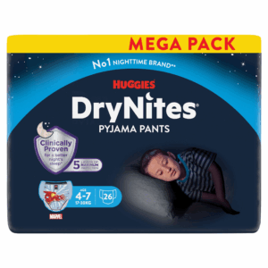 Huggies DryNites Boys Pyjama Pants, 16 Pants, 17-30kg