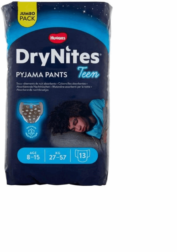 DryNites Pyjama Pants Jumbo, Boys, 8-15 years 13s