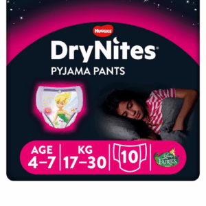 Huggies DryNites Pyjama Bed Wetting Pants Girls, 10 Pants, 4-7 Years