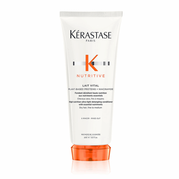 Kérastase Nutritive Ultra-Light Conditioner for Dry Hair With Niacinamide, Leave-In Conditioning Treatment, Lait Vital, 200ml