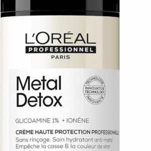 L'Oreal Professional Metal Detox Leave-in Cream 100ml. Stop hair breakage. Heat protection and Anti-humidity