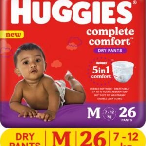 Huggies Complete Comfort Dry Pants Medium with 5 in 1 Comfort - M  (26 Pieces)