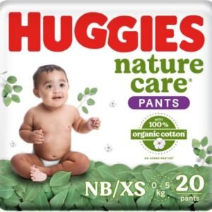 Huggies Nature Care Premium Baby Diaper (Upto 5 kgs) - XS  (20 Pieces)
