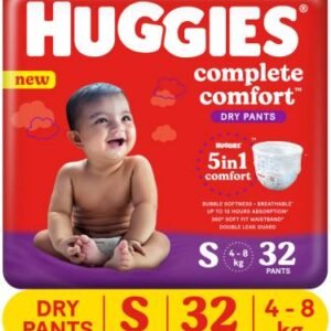 Huggies Complete Comfort Dry Pants Small with 5 in 1 Comfort - S  (32 Pieces)