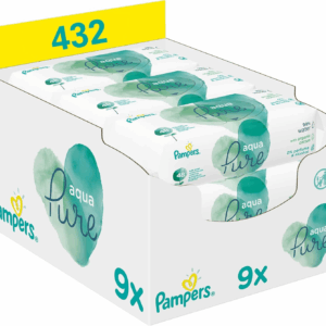Pampers Harmonie Aqua Baby Wipes Plastic Free 4 Packs = 192 Wipes