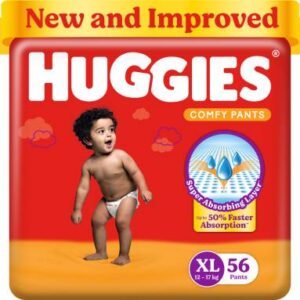 Huggies Comfy Baby Diaper Pants, Upto 50% Faster Absorption - XL  (56 Pieces)